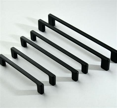 contemporary stainless steel and black matte finish cabinet pulls|modern cabinet pulls stainless steel.